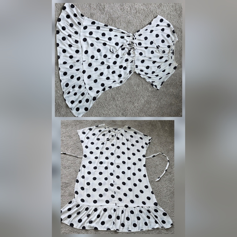 Banana Republic Polka Dot Light Dress (Size XL / Fits M-L Oversized)